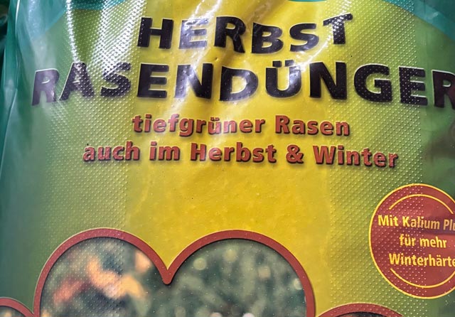 Herbst Rasendünger